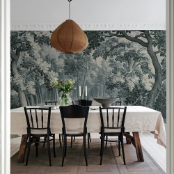 Fototapet, Forest Engraving, Blue, Rebel Walls - Img 3
