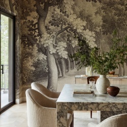 Fototapet, Forest Engraving, Vintage, Rebel Walls