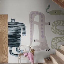 Fototapet, Funky Friends, Pastel, Rebel Walls