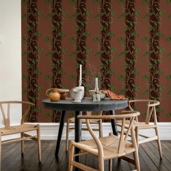 Fototapet, Garden Stripe, Burgundy, Rebel Walls - Img 3