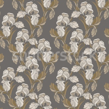 Fototapet, Garland Flora, Brown, Rebel Walls - Img 2