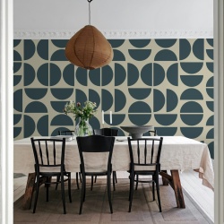 Fototapet, Geometry Shapes, Midnight Blue, Rebel Walls - Img 3