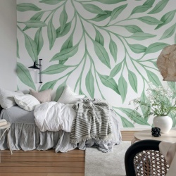Fototapet, Giant Leaves, Light Green, Rebel Walls - Img 3