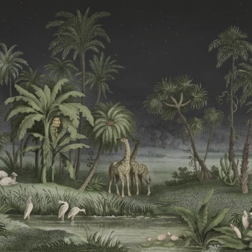 Fototapet, Giraffe Savannah, Nightfall, Rebel Walls - Img 2
