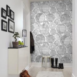 Fototapet, Globes Gathering, Black and White, Rebel Walls - Img 4