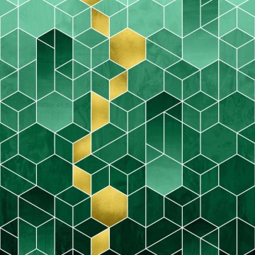 Fototapet, Gradient Geometry, Emerald, Rebel Walls - Img 2