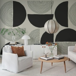 Fototapet, Graphic Circles, Black, Rebel Walls - Img 4