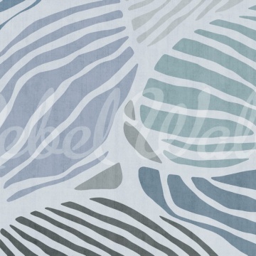 Fototapet, Graphic Leafs, Blue, Rebel Walls - Img 2