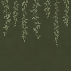 Fototapet, Hanging Leaves, Dark Green, Rebel Walls - Img 2