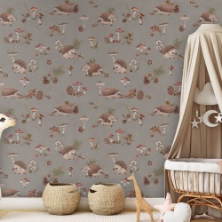 Fototapet Happy Hedgehog - Taupe, Kikki Belle - Img 4
