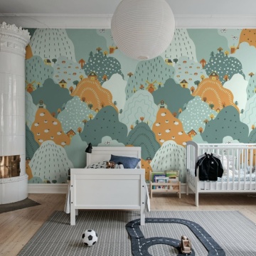 Fototapet, Happy Hillside, Multi, Rebel Walls - Img 3