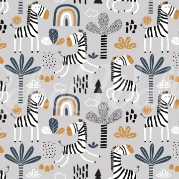 Fototapet, Happy Zebra, Gray, Rebel Walls - Img 2