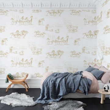 Fototapet, Horse Herd, Gold, Rebel Walls - Img 3