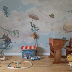 Fototapet, In the Clouds, Pink, Rebel Walls