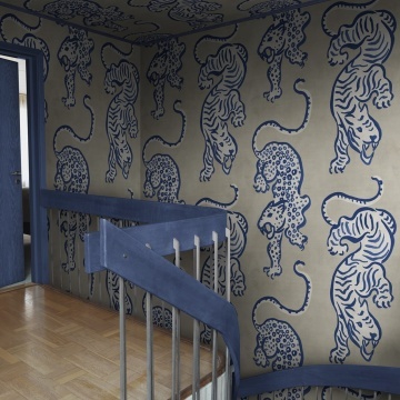 Fototapet, Ink Tiger, Blue, Rebel Walls - Img 3