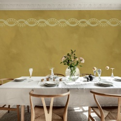 Fototapet, Ivory Braid, Yellow, Rebel Walls