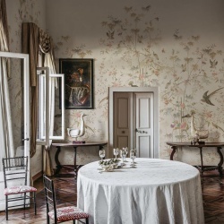 Fototapet lavabil, Chinoiserie Garden, Eggshell, Sandberg