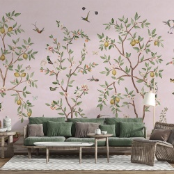 Fototapet Lemon Tree Chinoiserie - Pink, Sir Edward - Img 4
