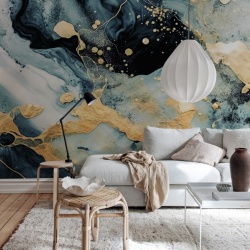 Fototapet, Marble Stream, Blue, Rebel Walls - Img 6