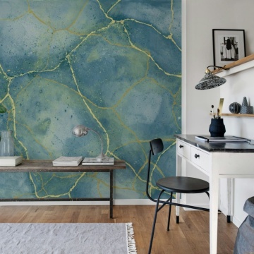 Fototapet, Marble Watercolor, Blue, Rebel Walls - Img 3