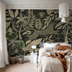 Fototapet, Midnight Tropics, Gold, Rebel Walls
