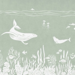 Fototapet Monochrome Sea - Green, Kikki Belle - Img 2