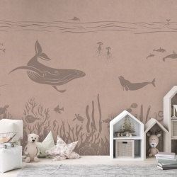 Fototapet Monochrome Sea - Pink Vintage, Kikki Belle - Img 3