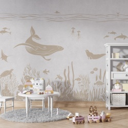 Fototapet Monochrome Sea - White Vintage, Kikki Belle - Img 5