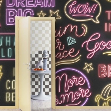 Fototapet, Neon Vibes, Black, Rebel Walls - Img 3