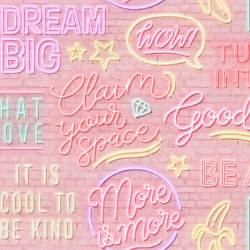 Fototapet, Neon Vibes, Pink Bricks, Rebel Walls - Img 6