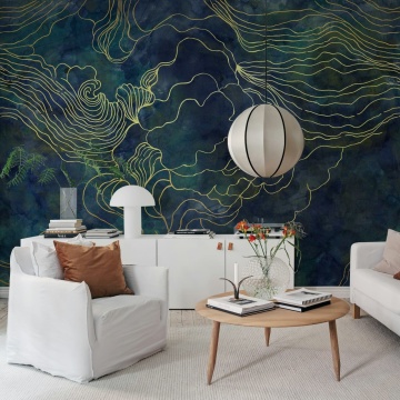 Fototapet, Opulence Storm, Dark Blue, Rebel Walls - Img 3