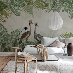 Fototapet, Palm Jungle, Crane, Rebel Walls