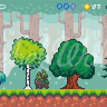 Fototapet, Pixel World, Green, Rebel Walls - Img 2