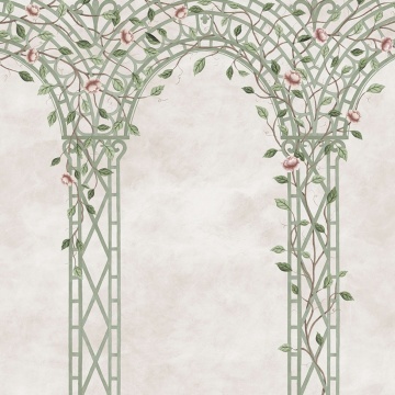Fototapet, Poetic Trellis, Green, Rebel Walls - Img 2