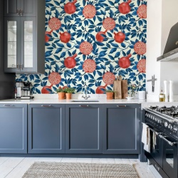 Fototapet, Pomegranate, Blue, Rebel Walls
