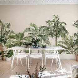Fototapet, Retro Jungle, Green, Rebel Walls