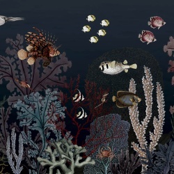 Fototapet Roaring Reef - Blue, Kikki Belle - Img 2