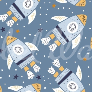 Fototapet, Rockets, Blue, Rebel Walls - Img 2