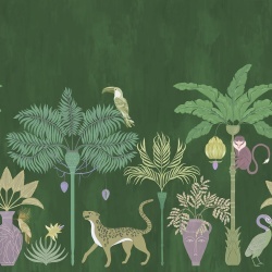 Fototapet, Savanna Chic, Green, Rebel Walls - Img 2