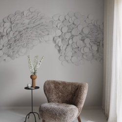 Fototapet, Scattered Dots, White, Rebel Walls