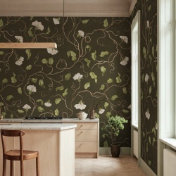 Fototapet, Soft Vines, Dark Green, Rebel Walls