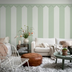Fototapet, Stripe Chateau, Green, Rebel Walls - Img 3