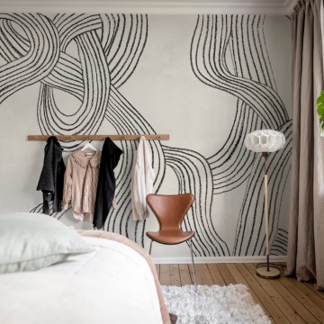 Fototapet, Stripes Repeatable, Black & White, Rebel Walls - Img 3