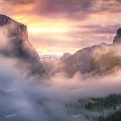 Fototapet, Sunset Mountains, Rebel Walls - Img 2