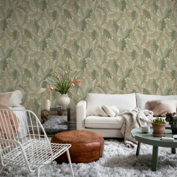 Fototapet, Swirling Fern, Light Green, Rebel Walls - Img 3