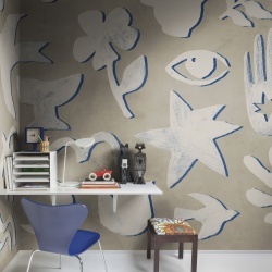 Fototapet, Symbolic, Blue & Beige, Rebel Walls - Img 3