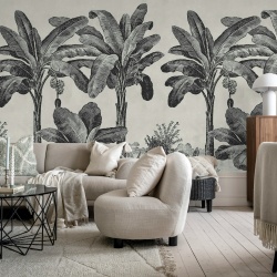 Fototapet, Timeless Tropics, Black & White, Rebel Walls