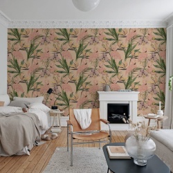 Fototapet, Vintage Flamingos, Rebel Walls