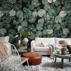 Fototapet, Water Lilies, Green, Rebel Walls