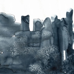 Fototapet, Watercolor City, Blue, Rebel Walls - Img 5